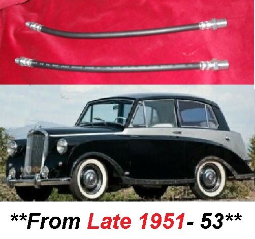 FRONT BRAKE HOSES x2 (Triumph Mayflower) (** From Late 1951- 53 **) 